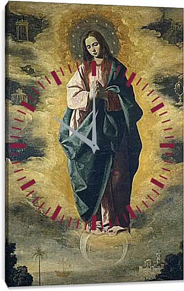 Часы картина - The Immaculate Conception. Франсиско де Сурбаран Часы картина - The Immaculate Conception. Франсиско де Сурбаран
