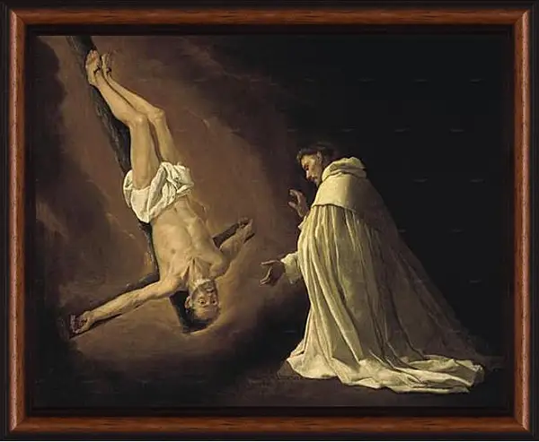 Картина в раме - The Apostle Saint Peter appearing to Saint Peter Nalosco. Явление апостола Петра святому Петру Ноласко. Франсиско де Сурбаран Картина в раме - The Apostle Saint Peter appearing to Saint Peter Nalosco. Явление апостола Петра святому Петру Ноласко. Франсиско де Сурбаран