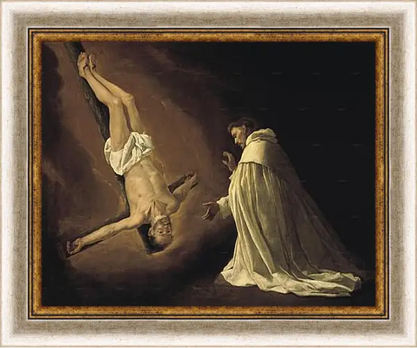 Картина в раме - The Apostle Saint Peter appearing to Saint Peter Nalosco. Франсиско де Сурбаран Картина в раме - The Apostle Saint Peter appearing to Saint Peter Nalosco. Франсиско де Сурбаран