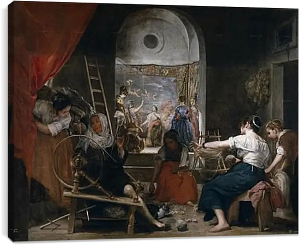 Постер на подрамнике - The Fable of Arachne or The Tapestry Weavers. Диего Веласкес Постер на подрамнике - The Fable of Arachne or The Tapestry Weavers. Диего Веласкес