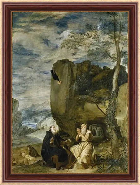 Картина в раме - Saint Anthony the Abbot and Saint Paul theFirst Hermit . Диего Веласкес Картина в раме - Saint Anthony the Abbot and Saint Paul theFirst Hermit . Диего Веласкес