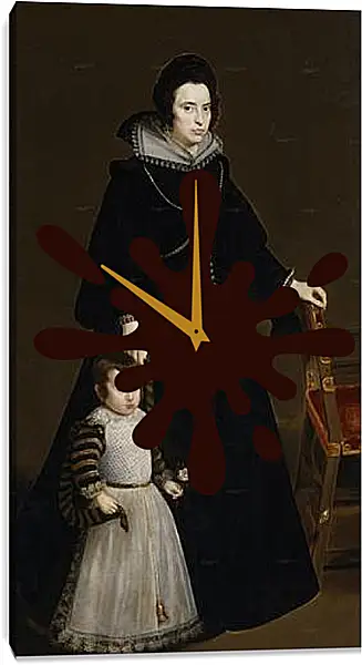 Часы картина - Antonia de Ipenarrieta y Galdos and her son Luis. Диего Веласкес Часы картина - Antonia de Ipenarrieta y Galdos and her son Luis. Диего Веласкес