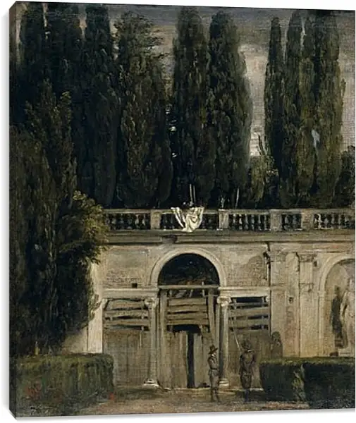 Постер на подрамнике - The Medici Gardens in Rome. Диего Веласкес Постер на подрамнике - The Medici Gardens in Rome. Диего Веласкес