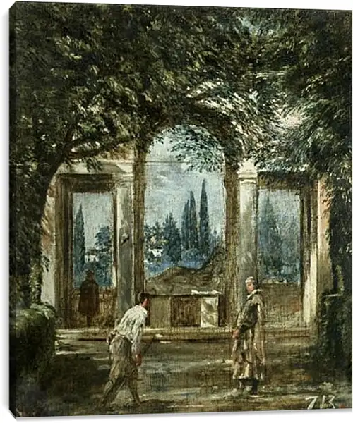 Постер на подрамнике - The Medici Gardens in Rome. Диего Веласкес Постер на подрамнике - The Medici Gardens in Rome. Диего Веласкес
