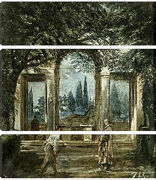 Модульная картина - The Medici Gardens in Rome. Диего Веласкес Модульная картина - The Medici Gardens in Rome. Диего Веласкес