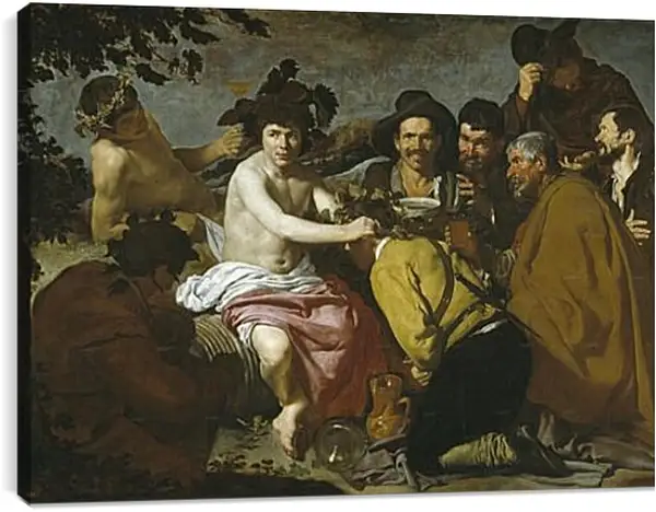 Постер на подрамнике - The Triumph of Bacchus or the Drinkers. Диего Веласкес Постер на подрамнике - The Triumph of Bacchus or the Drinkers. Диего Веласкес