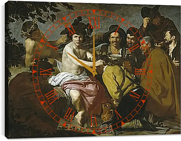 Часы картина - The Triumph of Bacchus or the Drinkers. Диего Веласкес Часы картина - The Triumph of Bacchus or the Drinkers. Диего Веласкес