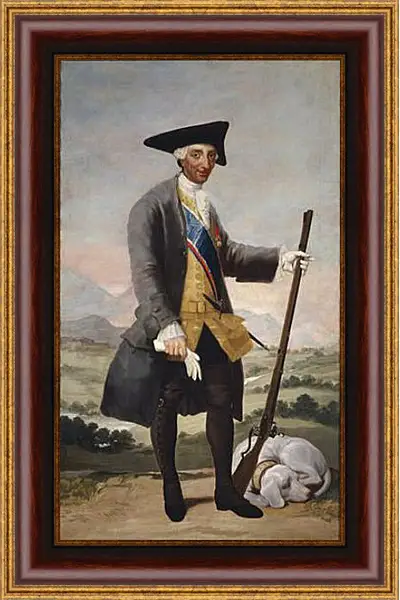 Картина в раме - Carlos III in Hunting Costume. Франсиско Гойя Картина в раме - Carlos III in Hunting Costume. Франсиско Гойя