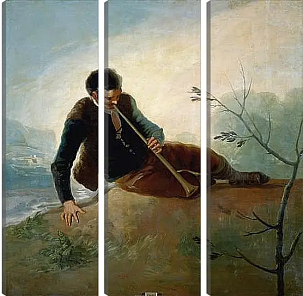 Модульная картина - Shepherd plaing a Dulzaina. Франсиско Гойя Модульная картина - Shepherd plaing a Dulzaina. Франсиско Гойя