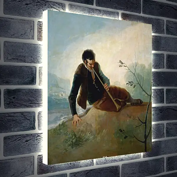 Лайтбокс световая панель - Shepherd plaing a Dulzaina. Франсиско Гойя Лайтбокс световая панель - Shepherd plaing a Dulzaina. Франсиско Гойя