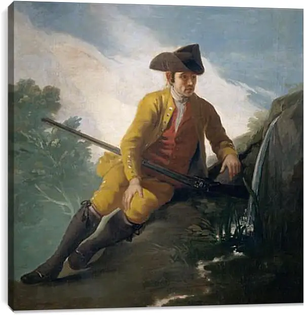 Постер на подрамнике - Hunter beside a Spring. Франсиско Гойя Постер на подрамнике - Hunter beside a Spring. Франсиско Гойя