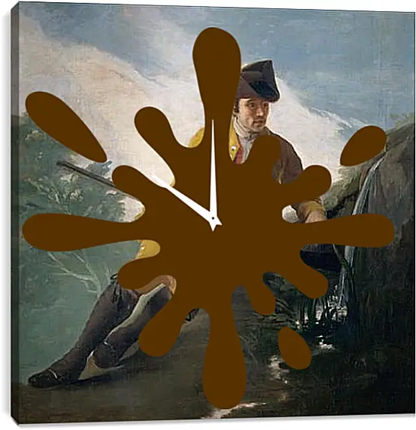 Часы картина - Hunter beside a Spring. Франсиско Гойя Часы картина - Hunter beside a Spring. Франсиско Гойя