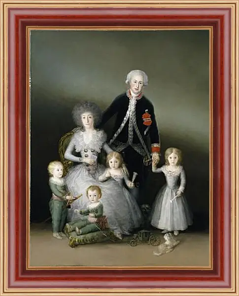 Картина в раме - The Duke and Duchess of Osuna and their Chldren. Франсиско Гойя Картина в раме - The Duke and Duchess of Osuna and their Chldren. Франсиско Гойя