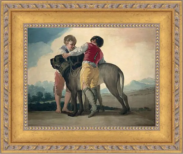 Картина в раме - Boys with Mastiffs. Франсиско Гойя Картина в раме - Boys with Mastiffs. Франсиско Гойя