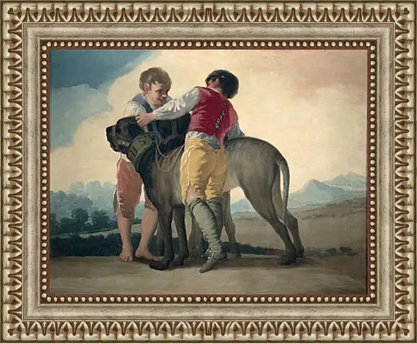 Картина в раме - Boys with Mastiffs. Франсиско Гойя Картина в раме - Boys with Mastiffs. Франсиско Гойя