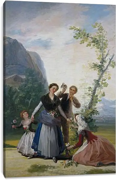 Постер на подрамнике - The Flower Girls or Spring. Франсиско Гойя Постер на подрамнике - The Flower Girls or Spring. Франсиско Гойя