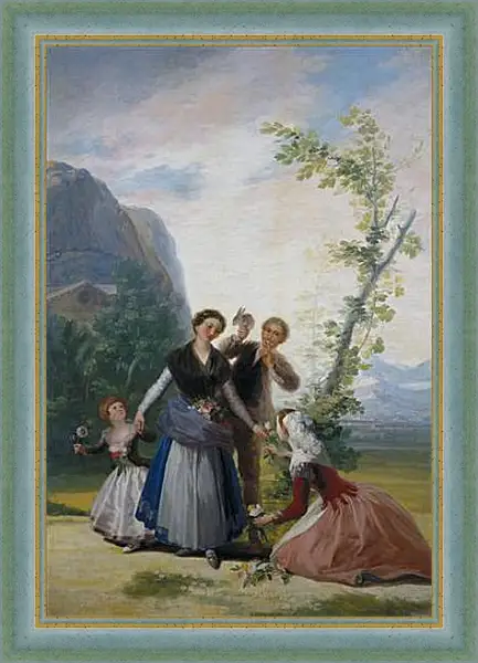 Картина в раме - The Flower Girls or Spring. Франсиско Гойя Картина в раме - The Flower Girls or Spring. Франсиско Гойя