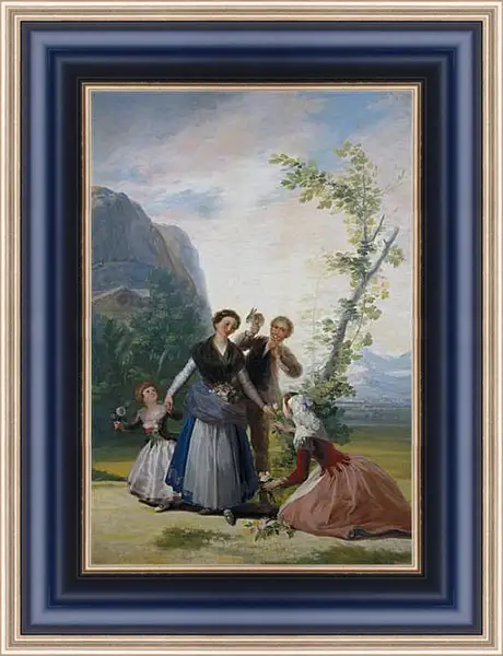 Картина в раме - The Flower Girls or Spring. Франсиско Гойя Картина в раме - The Flower Girls or Spring. Франсиско Гойя