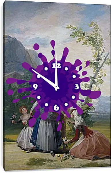 Часы картина - The Flower Girls or Spring. Франсиско Гойя Часы картина - The Flower Girls or Spring. Франсиско Гойя