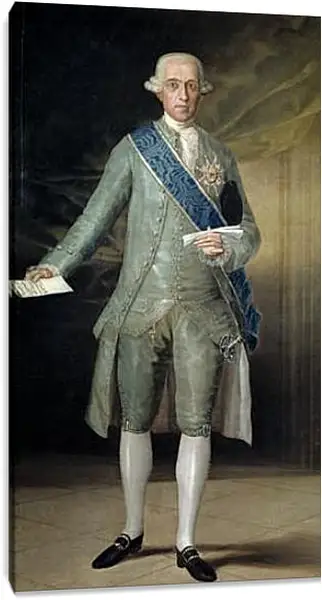 Постер на подрамнике - Jose Monino Count of Floridablanca. Франсиско Гойя Постер на подрамнике - Jose Monino Count of Floridablanca. Франсиско Гойя