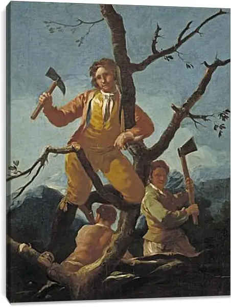 Постер на подрамнике - The Woodcutters. Франсиско Гойя Постер на подрамнике - The Woodcutters. Франсиско Гойя