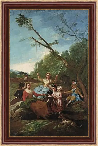 Картина в раме - The Swing. Франсиско Гойя Картина в раме - The Swing. Франсиско Гойя