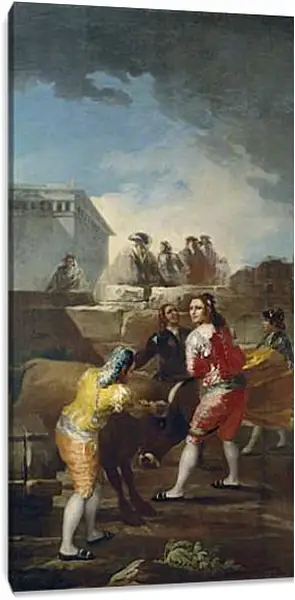 Постер на подрамнике - The Young Bulls. Франсиско Гойя Постер на подрамнике - The Young Bulls. Франсиско Гойя