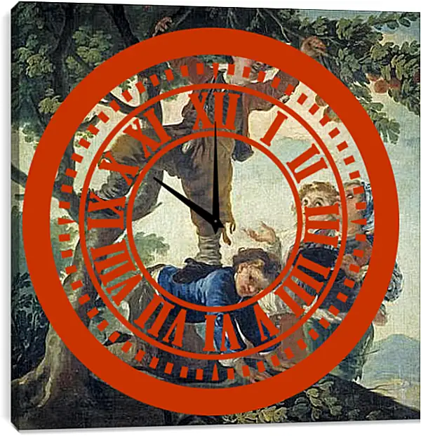 Часы картина - Boys Picking Fruit. Франсиско Гойя Часы картина - Boys Picking Fruit. Франсиско Гойя