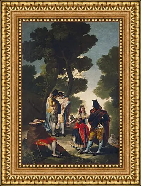 Картина в раме - The Maja and the Cloaked Men or A Walk through Andalusia. Франсиско Гойя Картина в раме - The Maja and the Cloaked Men or A Walk through Andalusia. Франсиско Гойя