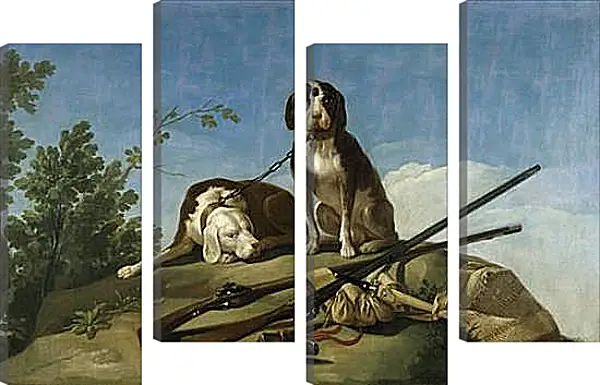 Модульная картина - Dogs on the leash. Франсиско Гойя Модульная картина - Dogs on the leash. Франсиско Гойя