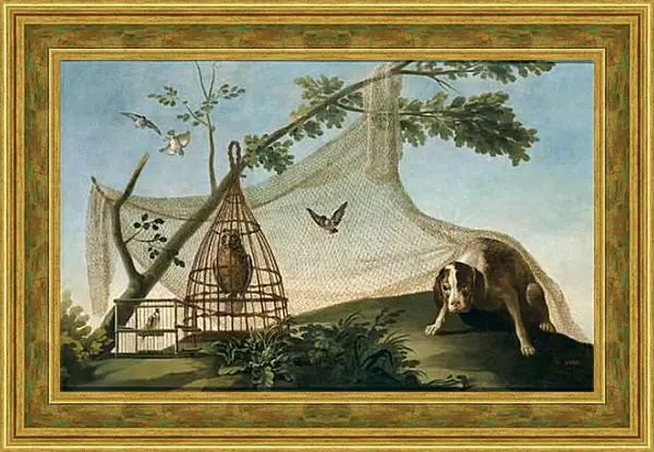 Картина в раме - Hunting with a Decoy. Франсиско Гойя Картина в раме - Hunting with a Decoy. Франсиско Гойя