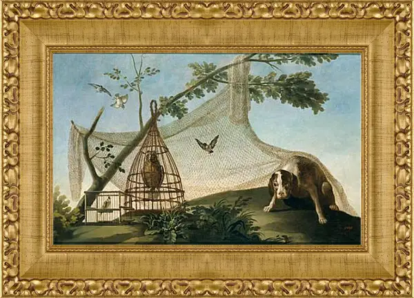 Картина в раме - Hunting with a Decoy. Франсиско Гойя Картина в раме - Hunting with a Decoy. Франсиско Гойя