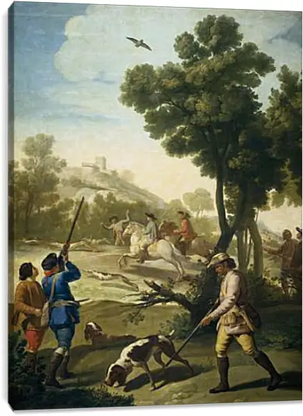 Постер на подрамнике - A Hunting Party. Франсиско Гойя Постер на подрамнике - A Hunting Party. Франсиско Гойя