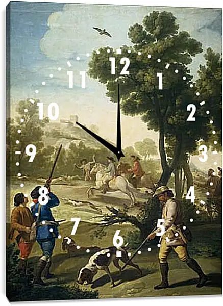 Часы картина - A Hunting Party. Франсиско Гойя Часы картина - A Hunting Party. Франсиско Гойя