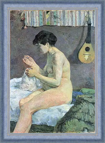 Картина в раме - Study of a Nude (Suzanne Sewing). Поль Гоген Картина в раме - Study of a Nude (Suzanne Sewing). Поль Гоген