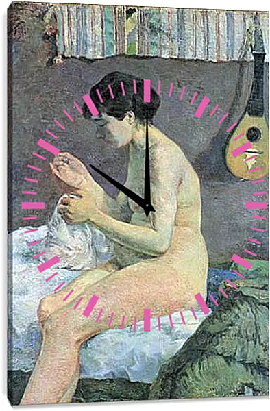 Часы картина - Study of a Nude (Suzanne Sewing). Поль Гоген Часы картина - Study of a Nude (Suzanne Sewing). Поль Гоген