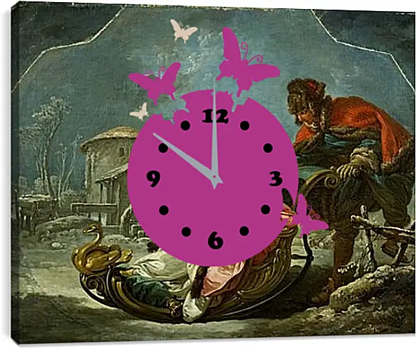 Часы картина - The Four Seasons Winter. Франсуа Буше Часы картина - The Four Seasons Winter. Франсуа Буше