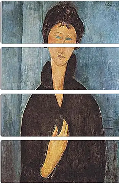 Модульная картина - Die frau mit blauen augen. Амедео Модильяни Модульная картина - Die frau mit blauen augen. Амедео Модильяни