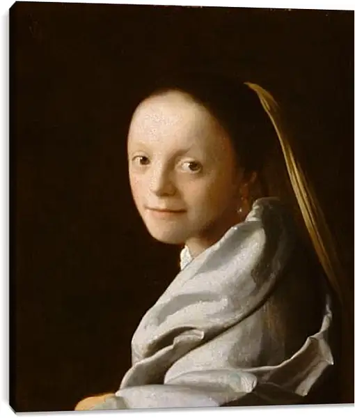 Постер на подрамнике - Study of a young woman. Ян (Йоханнес) Вермеер Постер на подрамнике - Study of a young woman. Ян (Йоханнес) Вермеер