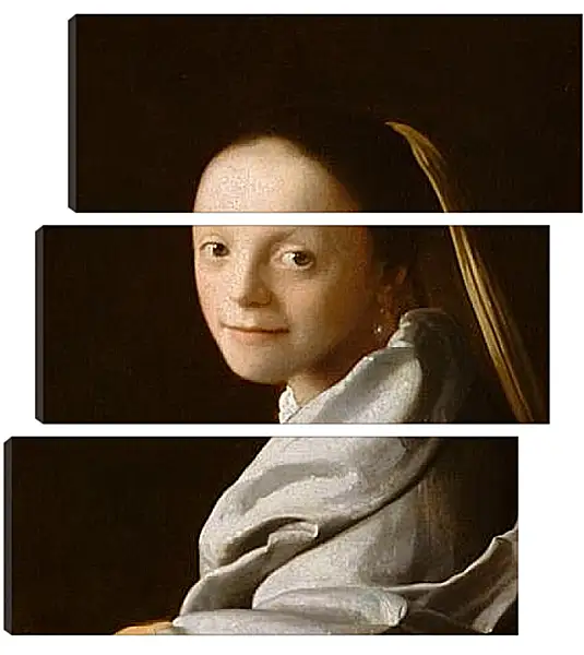 Модульная картина - Study of a young woman. Ян (Йоханнес) Вермеер Модульная картина - Study of a young woman. Ян (Йоханнес) Вермеер