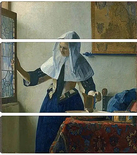 Модульная картина - Young woman with a water pitcher. Ян (Йоханнес) Вермеер Модульная картина - Young woman with a water pitcher. Ян (Йоханнес) Вермеер