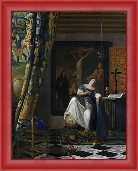 Картина в раме - The allegory of faith. Ян (Йоханнес) Вермеер Картина в раме - The allegory of faith. Ян (Йоханнес) Вермеер