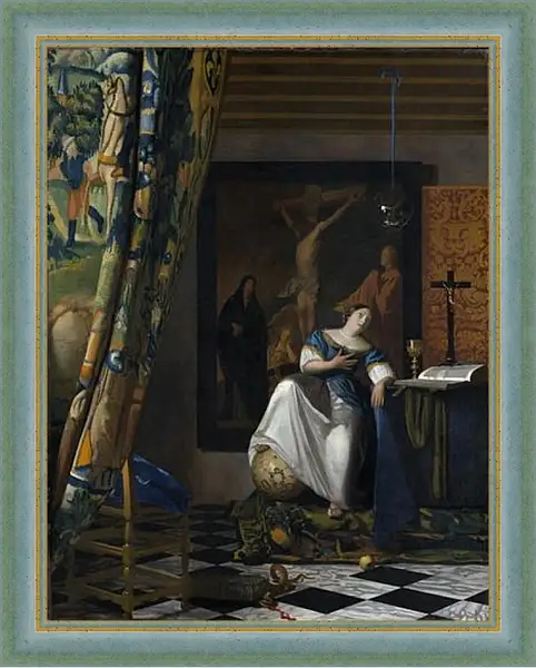 Картина в раме - The allegory of faith. Ян Вермеер Картина в раме - The allegory of faith. Ян Вермеер