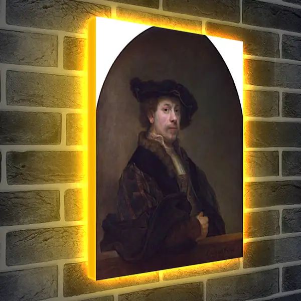Лайтбокс световая панель - Автопортрет.1640 г. Рембрандт Лайтбокс световая панель - Автопортрет.1640 г. Рембрандт