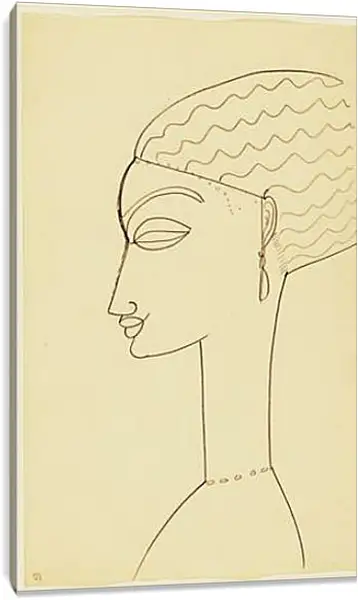 Постер на подрамнике - Woman in Profile. Женщина в профиль. Амедео Модильяни Постер на подрамнике - Woman in Profile. Женщина в профиль. Амедео Модильяни