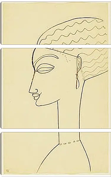 Модульная картина - Woman in Profile. Амедео Модильяни Модульная картина - Woman in Profile. Амедео Модильяни