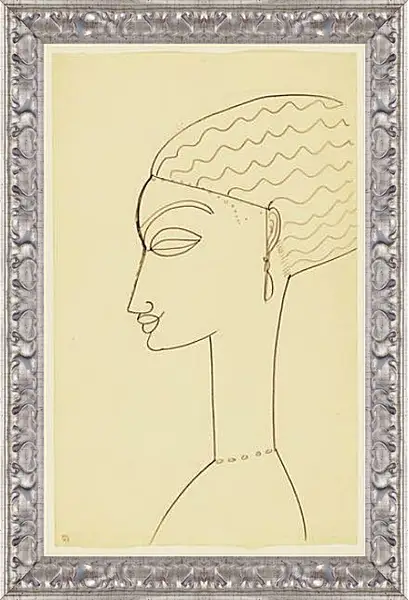 Картина в раме - Woman in Profile. Амедео Модильяни Картина в раме - Woman in Profile. Амедео Модильяни