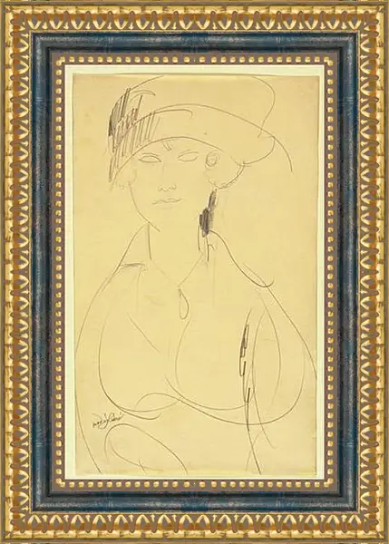 Картина в раме - Portrait of a Woman. Амедео Модильяни Картина в раме - Portrait of a Woman. Амедео Модильяни