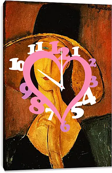 Часы картина - Портрет Жанны. Амедео Модильяни Часы картина - Портрет Жанны. Амедео Модильяни