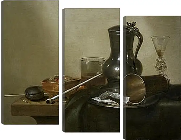 Модульная картина - Still Life with Tobacco, Wine and a Pocket Watch. Натюрморт с вином, табаком и карманными часами. Виллем Клас Хеда Модульная картина - Still Life with Tobacco, Wine and a Pocket Watch. Натюрморт с вином, табаком и карманными часами. Виллем Клас Хеда